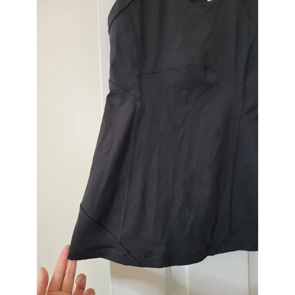 LULULEMON Tank Top Black Cross Strap Back size 4
